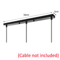 3 Holes DIY Ceiling Lamp Base Canopy Plate Chandeliers Light Fittings Rectangular Straight Pendant Hanging Lighting Accessories