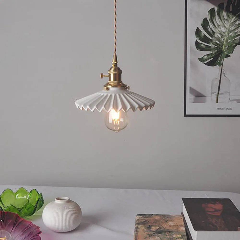 Ceramic Pendant Light for Kitchen Dining Room Restaurant Hanging Lamp Modern Ceiling Chandelier Home Indoor Bedroom Living Room