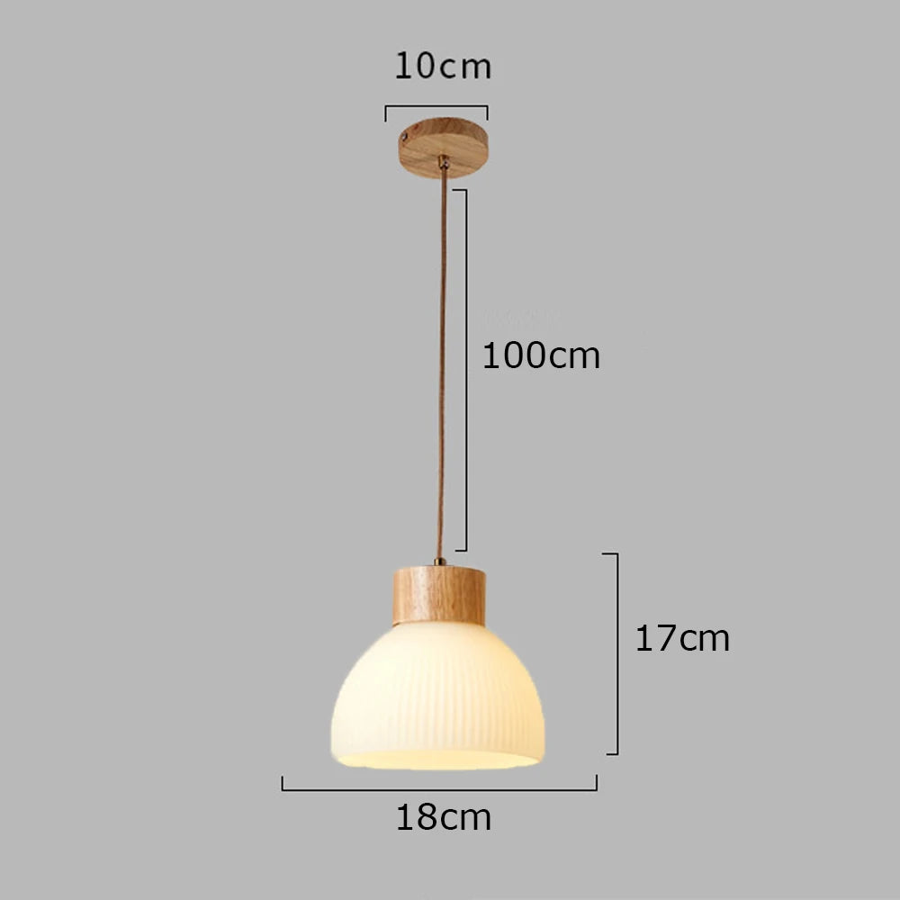 Nordic Minimalist Glass Pendant Lights Japanese LED Hanging Lamps for Dining Living Room Kitchen Bedside Light Home Decoration