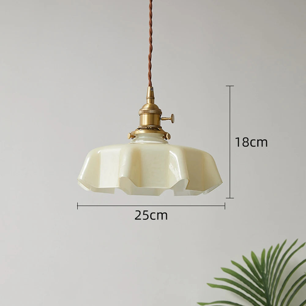 Nordic Retro Glass Pendant Light Fixtures Bedroom Living Room Kitchen Home Modern Colorful Glass Hanging Lamp Lighting Fixtures