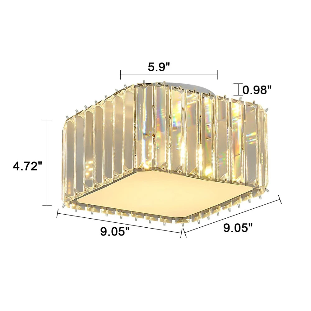 Modern Simple Crystal Ceiling Lamp Ceiling Chandelier Dining Living Room Bedroom Aisle Corridor Decor LED Light Indoor Lighting