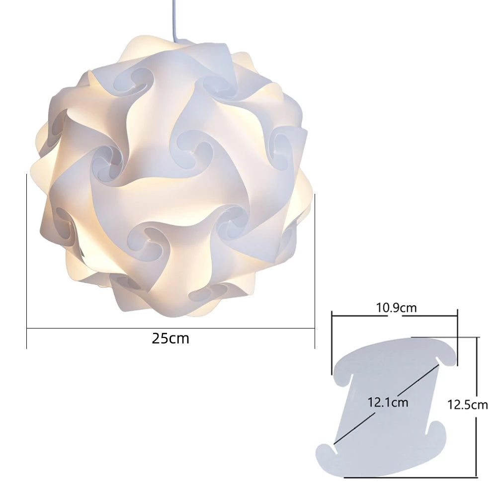 Modern Creative IQ DIY Puzzle Lampshade Lamp Nordic Pendant Light Shade Ceiling Hanging Lighting Fixture Home Decoration E27