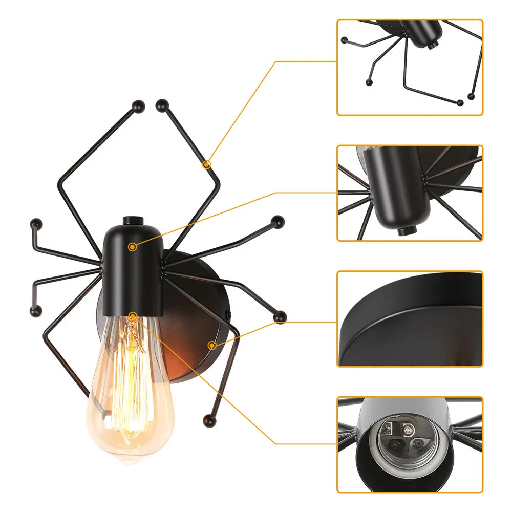Modern Led Wall Lamps American Creative Wall Lights Metal Spider Sconce Home Decoration Salon Children Room Bedroom Luminaria