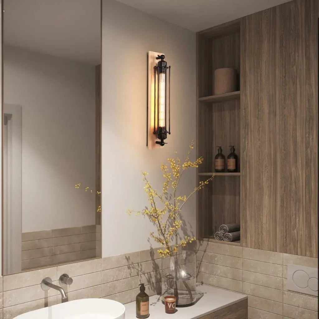 Retro Industrial Iron Wall Light Corridor Staircase Restaurant Loft Wall Sconce Bedroom Bedside Lamp Home Decor Indoor Lighting