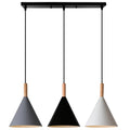 Nordic 1/3 Heads Ceiling Chandelier Industrial Pendant Lights Modern Wood Hanging Lamps Living Room Kitchen Restaurant Home Deco