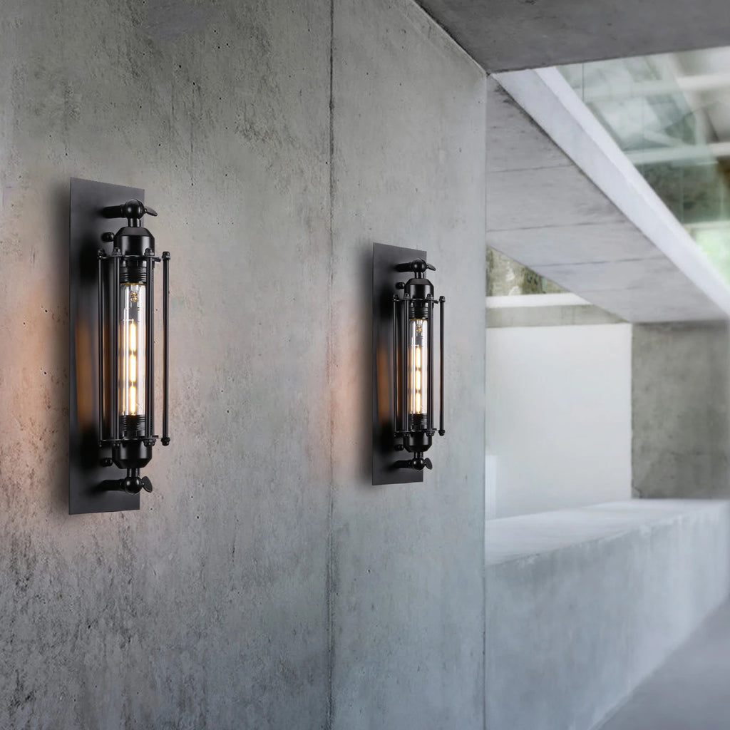 Retro Industrial Iron Wall Light Corridor Staircase Restaurant Loft Wall Sconce Bedroom Bedside Lamp Home Decor Indoor Lighting