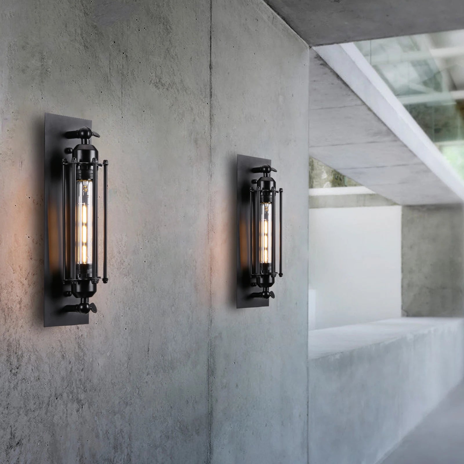 Retro Industrial Iron Wall Light Corridor Staircase Restaurant Loft Wall Sconce Bedroom Bedside Lamp Home Decor Indoor Lighting