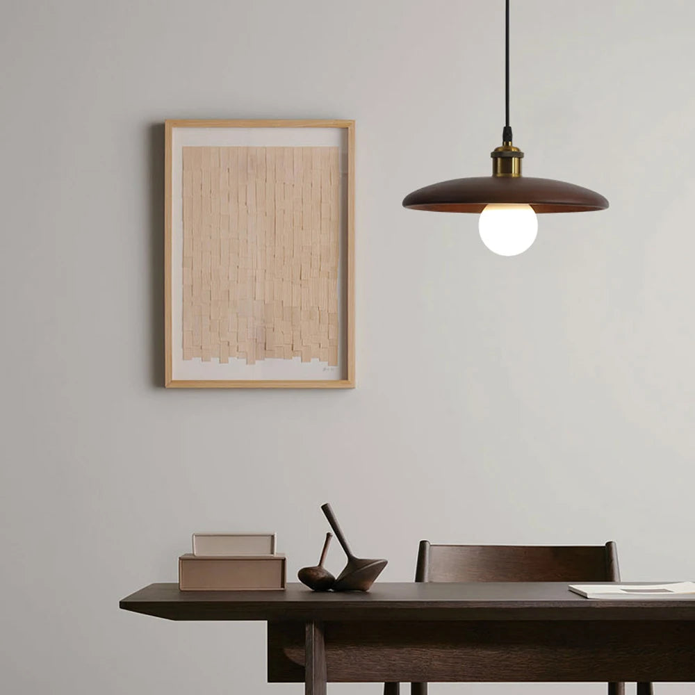Nordic Wood Pendant Light Retro Modern Hanging Lamp Chandeliers for Living Room Bedroom Kitchen Indoor Lighting Home Decor E27