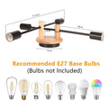 Nordic Sputnik Black Wood Chandelier LED E27 Lamp Modern Home Lighting Indoor Ceiling light Fixtures For Bedroom Living Room