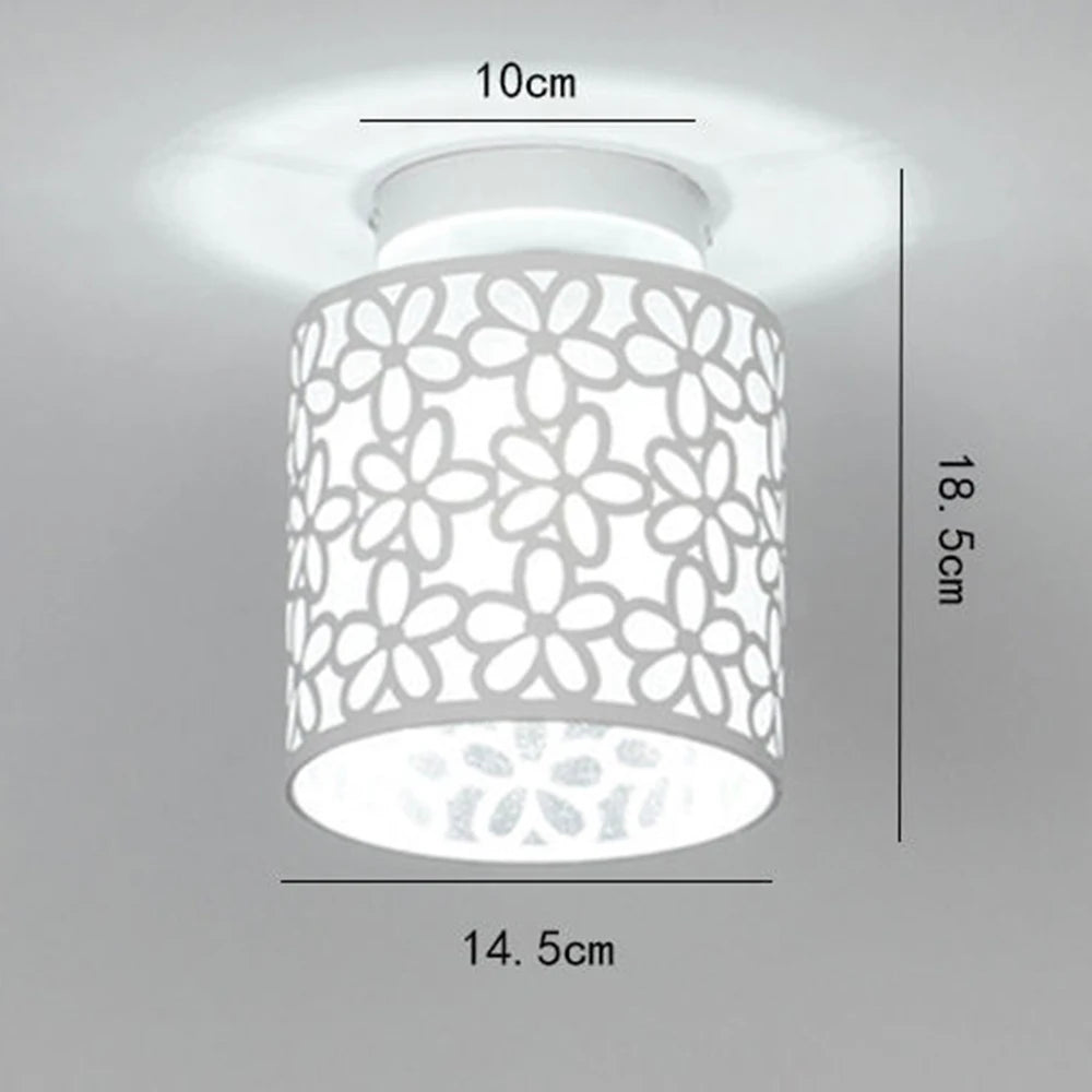 Modern Nordic Ceiling Light Flower Print Loft Ceiling Lamp Shade for Home Bedroom Living Room Kitchen Lighting Art Decor