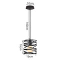 Retro Pendant Lamp Iron Spiral Frame Ceiling Light Restaurant Industrial Chandelier Indoor Wrought Metal Modern Lighting Fixture