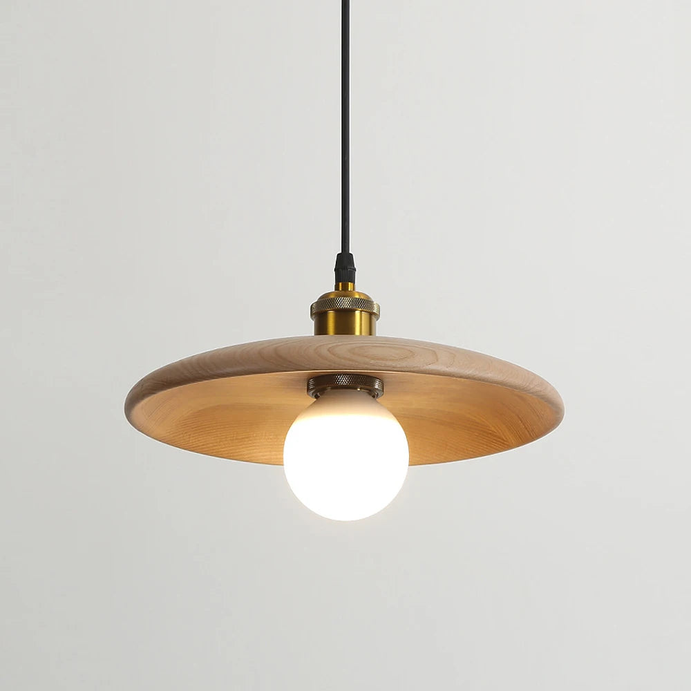 Nordic Wood Pendant Light Retro Modern Hanging Lamp Chandeliers for Living Room Bedroom Kitchen Indoor Lighting Home Decor E27