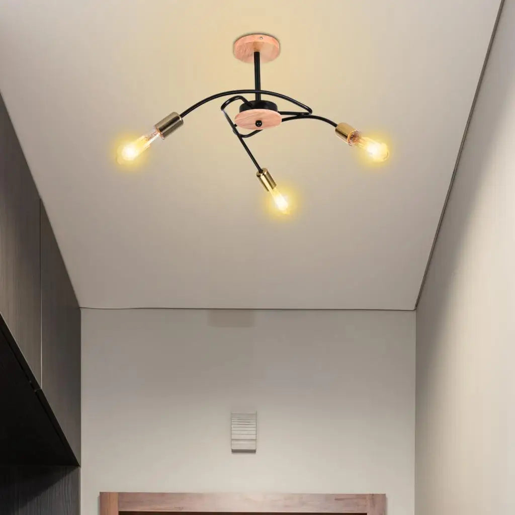 Modern Sputnik Chandelier Industrial Ceiling Light 3 Lights Ceiling Lamp Bedroom Living Room Kitchen Home Decor Lighting Fixture