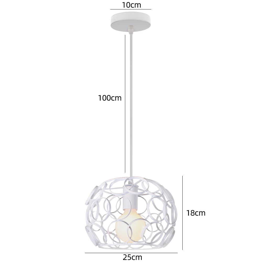 Retro Loft Industrial Pendant Light Modern Metal Cage E27 Hanging Lamp Shade Indoor Lighting Kitchen Living Room Restaurant Deco