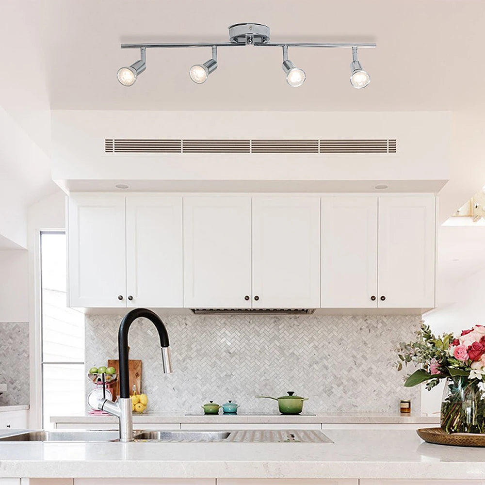 Rotatable GU10 LED Ceiling Light Spotlight Modern Angle Adjustable Ceiling Lamp for Kitchen Living Room Store Home Lighting Deco