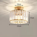 Modern LED Crystal Ceiling Lamp for Bedroom Corridor Cloakroom Aisle Balcony Ceiling Lights Indoor Decor Lighting Fixture E27