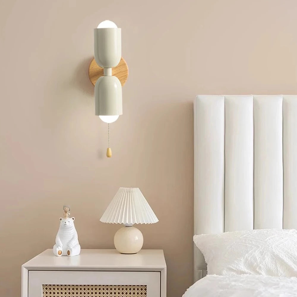 Nordic Modern Wall Lamp E27 Simple Macaron Wall Light Home Indoor Lighting Bedroom Bedside Living Room Decor Lighting Fixtures