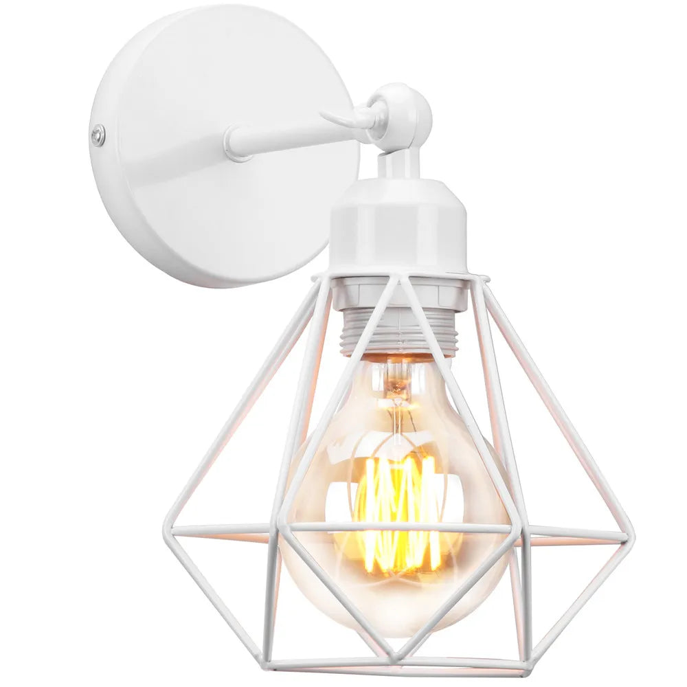 Industrial Vintage Wall Light Adjust Angle Retro Loft Wall Lamp E27 Iron Cage Sconce Bedside Bathroom Indoor Lighting Wandlamp