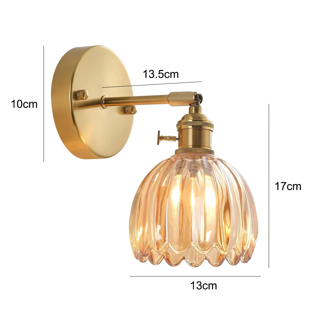 Modern Led Glass Wall Lamp Nordic Wall Light Minimalist Living Bedroom Bedside Wall Sconce Dining Kitchen Indoor Light Fixture