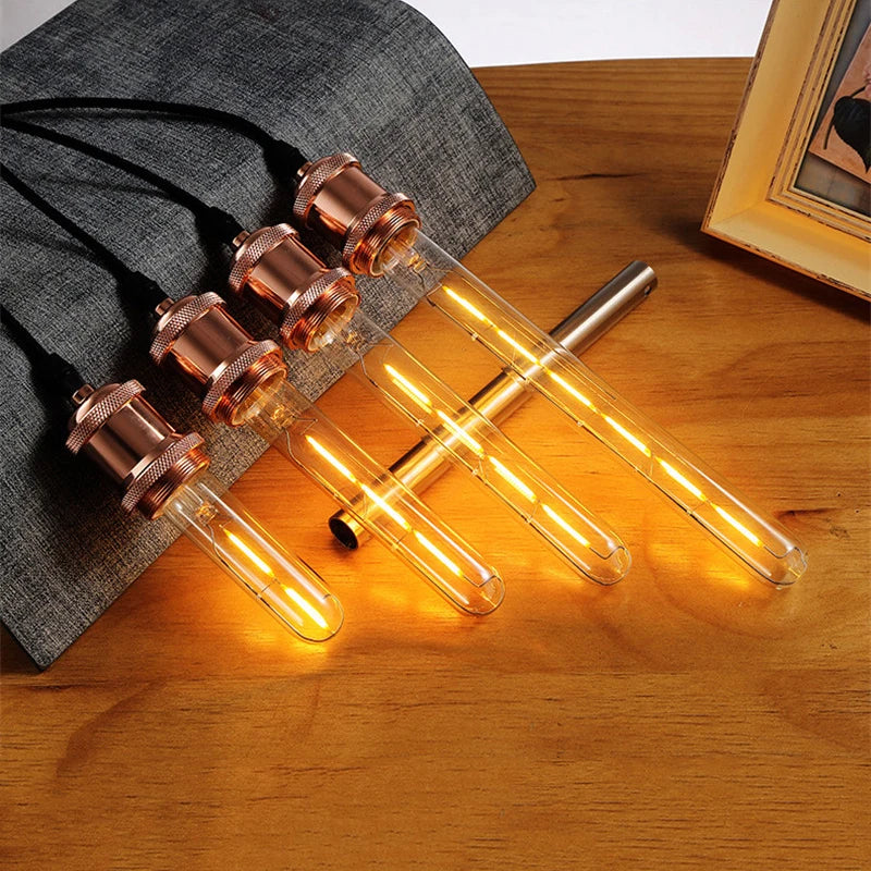 T185 T225 T300 LED Vintage Edison Light LED Bulb E27 2W 3W 4W 5W 6W 7W 8W 220V Long Retro Flame Light Home Decoration