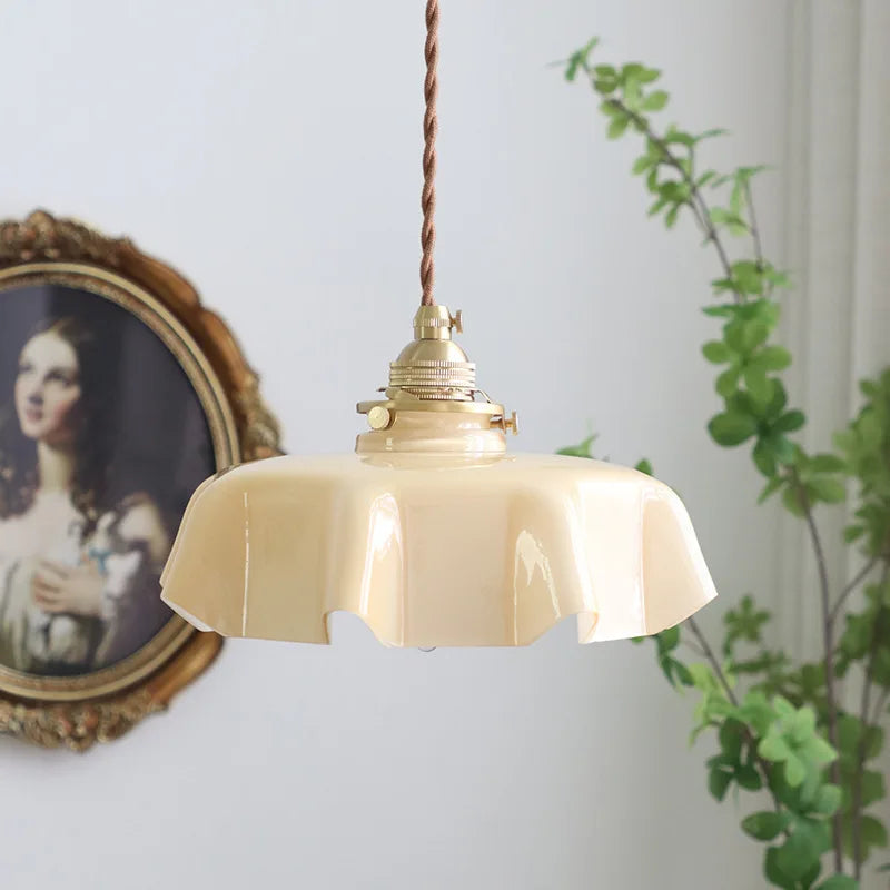 Nordic Retro Glass Pendant Light Fixtures Bedroom Living Room Kitchen Home Modern Colorful Glass Hanging Lamp Lighting Fixtures
