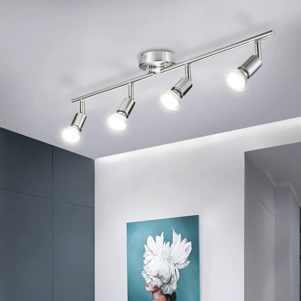Rotatable GU10 LED Ceiling Light Spotlight Modern Angle Adjustable Ceiling Lamp for Kitchen Living Room Store Home Lighting Deco