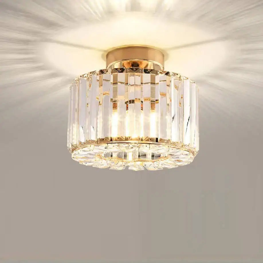 Modern LED Crystal Ceiling Lamp for Bedroom Corridor Cloakroom Aisle Balcony Ceiling Lights Indoor Decor Lighting Fixture E27