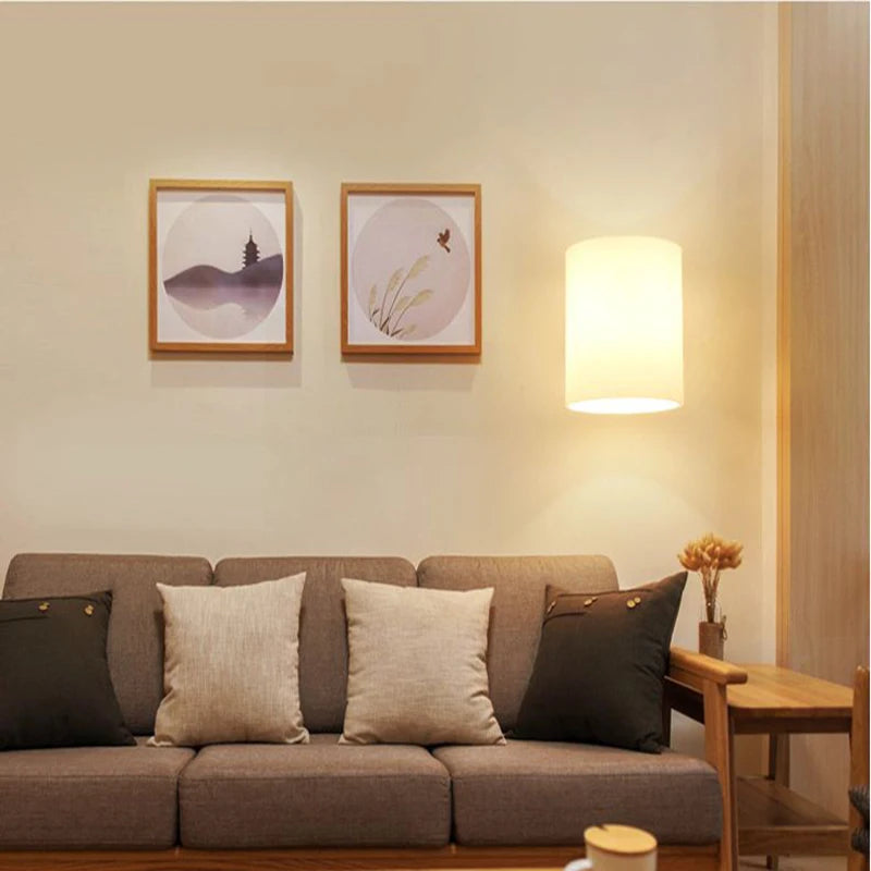 Nordic Sconce Wooden Wall Light with Glass Lampshade Home Decorative Creative Indoor Bedside Led Wall Lamp Wood Night Lights