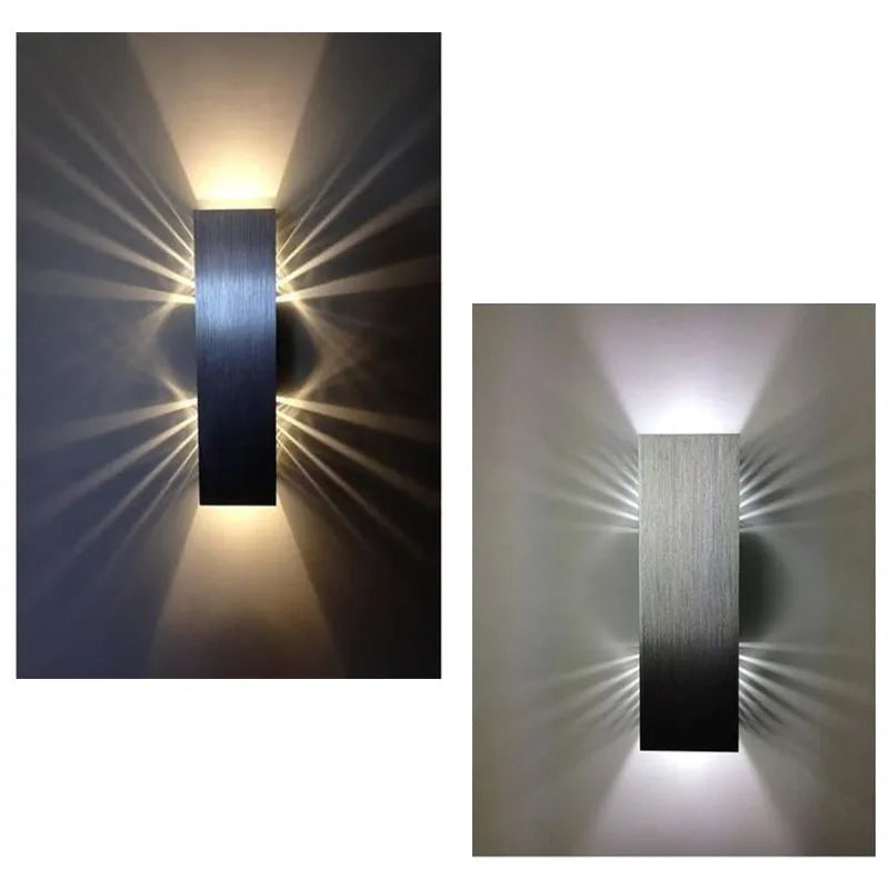 Aluminium wall light rail project Square led Sconce lamp Modern aisle corridor stairs bedroom KTV indoor wall decor lights